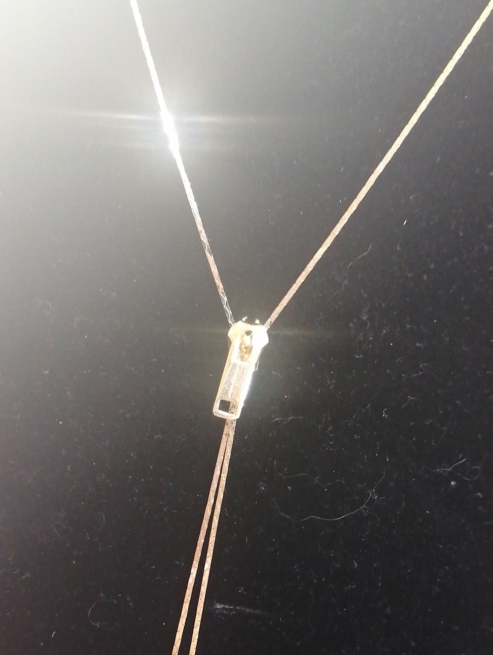 Gold Plated Slide Lariat Necklace 26" Long